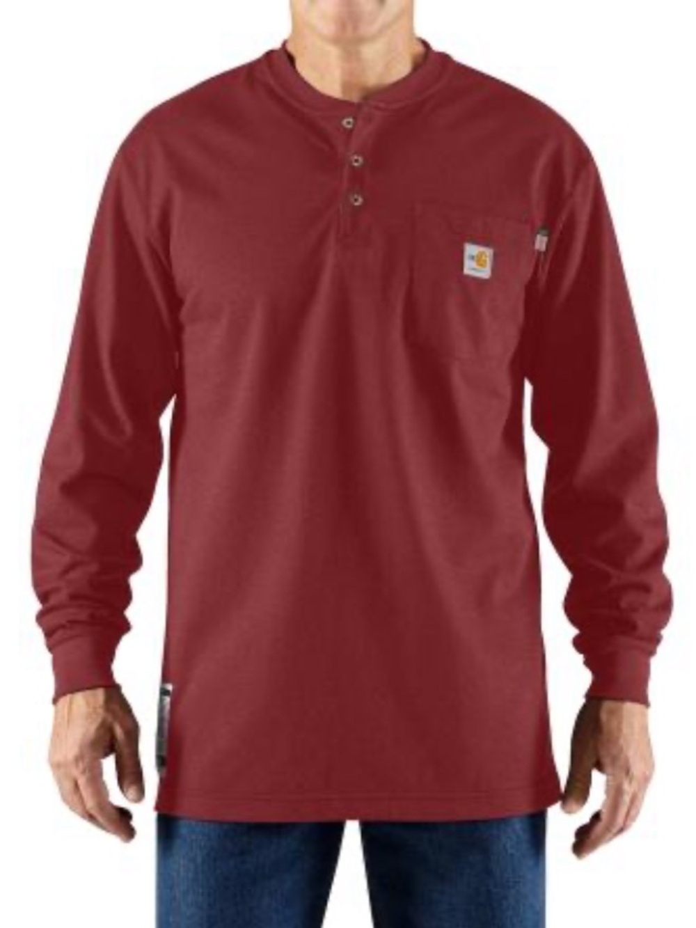 Carhartt Flame-Resistant Force Long Sleeve Cotton Henley T-Shirt Size 3XLT NWT
